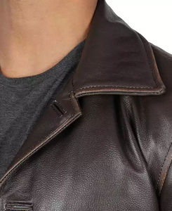 Nouvel arrivage de vestes en cuir véritable Vestes en cuir de haute qualité pour hommes Veste en cuir d'hiver de moto à vendre - Product Image 5