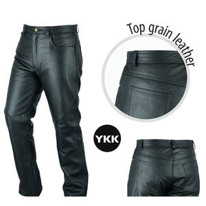 Recién llegado, pantalones de cuero para Moto, pantalones ligeros de lona para motocicleta, Motocross, pantalones de montar en la calle con patrón recto de cintura media - Product Image 1