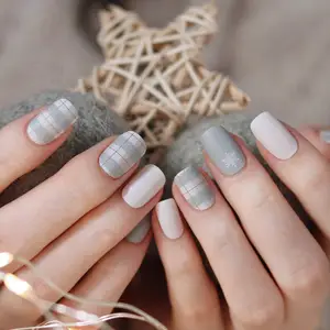 Snow Knit 45904 Matt Korean High Quality Nail Wrap Patch Self Adhesive nail art stickers Sets K-beauty made in korea