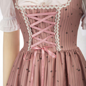 OEM kadın üstleri + elbise + önlük almanca geleneksel Oktoberfest kostümleri üç parçalı Set elbise - Product Image 4