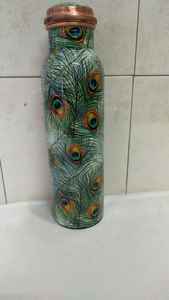 <b>Copper</b> <b>Water</b> <b>Bottle</b> Floral Design for Healty Life - Product Image 2