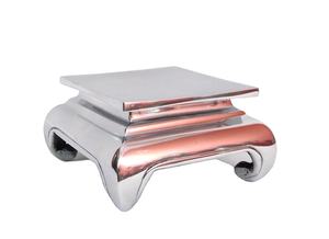 Fantaisie en aluminium nickelé en relief moderne luxe fantaisie Antique Design décoratif mariage et fête fournitures gâteau support serveur - Product Image 4