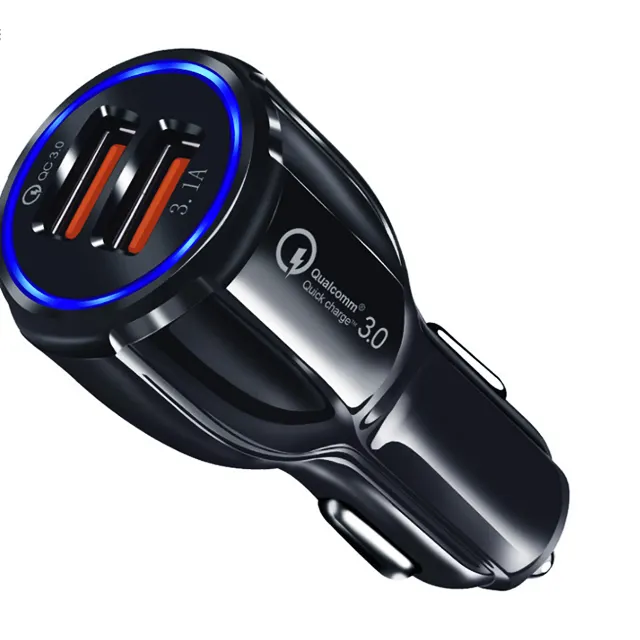 UUTEK Новый трендовый продукт 2021 Горячая продажа 2 Usb порта быстрое автомобильное зарядное устройство QC 3,0 usb Автомобильное зарядное устройство RS-681