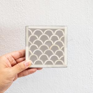 Posavasos con incrustaciones de hueso para decoración de Bar, posavasos cuadrado para taza de color gris, productos de alta calidad, gran oferta - Product Image 6