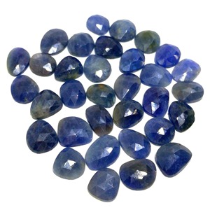 Piedra preciosa Natural de zafiro azul para fabricación de joyas, piedra preciosa de corte de rosa, tallada y suelta, tamaño libre de 8-11mm, precio al por mayor - Product Image 2