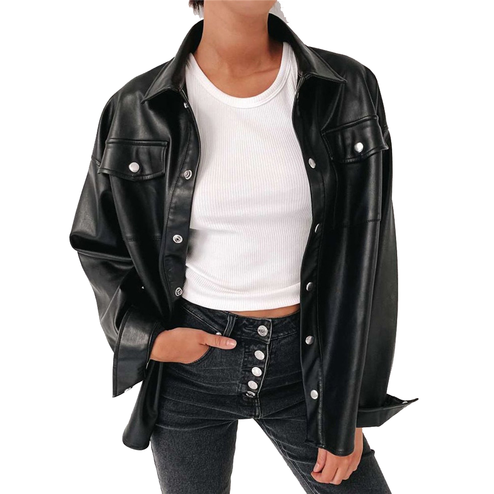 abrigo negro gótico plisado c Chaqueta de piel sintética para mujer abrigo negro gótico plisado c Chaqueta de piel sintética para mujer