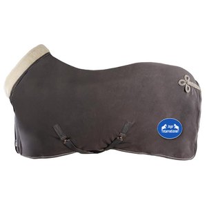 Manta para Caballo Clásica Deportiva de Forro Polar Suave con Cuello de Color Único, Fabricante Profesional de Mantas Redondas para Caballo - Product Image 6