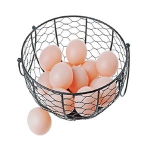 Panier en fil de fer panier à oeufs de couleur rouge avec poignée panier à oeufs de stockage de cuisine de qualité exclusive à vendre - Product Image 5