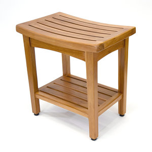 Banc de patio en bois moderne avec étagère de rangement, mobilier d'extérieur au design minimaliste, structure durable - Product Image 6
