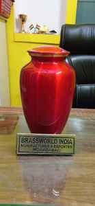 Urne d'enterrement fleurie noire et dorée/fournitures d'enterrement, fournitures d'enterrement cuivworld inde - Product Image 6