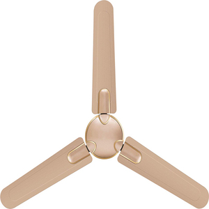 Ventilador de techo Reve 1200 Mm Ac Dc con 3 aspas de melocotón Manual para uso en hoteles al aire libre Construcción de metal Energía eléctrica 1 año de garantía - Product Image 1