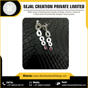 Wholesale Indian Manufacturer Handmade 925 <b>Sterling</b> <b>Silver</b> Gemstone Earring - Product Image 3