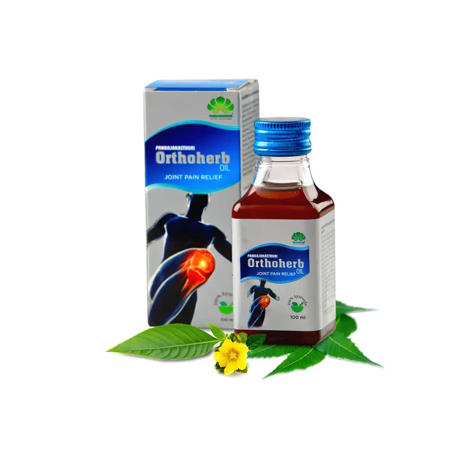 Pankajakasthuri-Orthoherb Oil-relief from joint pain,bulk health care Herbal herbal pain relief supplier India.