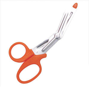 กรรไกรตัดแผล,กรรไกรอเนกประสงค์มีด้ามจับพลาสติกสีส้ม - Product Image 5