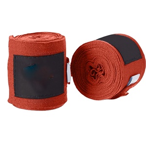 Enveloppes de mains semi-élastiques, Bandages de boxe MMA Muay Thai Kickboxing rouge - Product Image 1