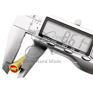 Pasadores de mango de cuchillo de mosaico de toro de imitación antiguo, tubo de latón de alta calidad de 8,53mm de diámetro, hacha de espada con logotipo personalizado de 5 pulgadas de largo - Product Image 2