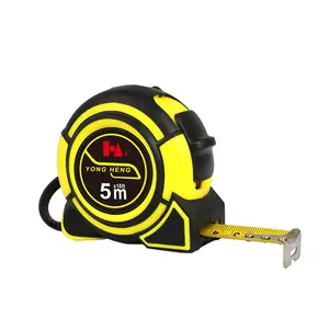 0.16mm thickness of twice cover black rubber 3m 5m 8m tape measure