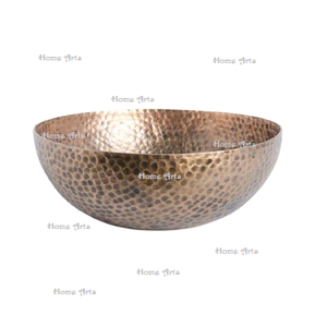 Frutero de cobre martillado de diseño admirable, de calidad premium, forma redonda, para servir alimentos, para proveedor mayorista. - Product Image 2
