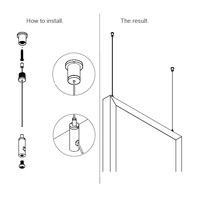 Kit de suspension de câble réglable pour lumière LED linéaire et signalisation d'affiches pour le bureau et l'hôtel