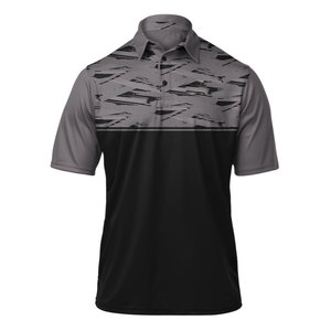 เสื้อโปโลผ้าฝ้ายคุณภาพสูงสีพื้นเรียบแบบคู่  รับทำโลโก้ OEM สำหรับผู้ชาย - Product Image 3