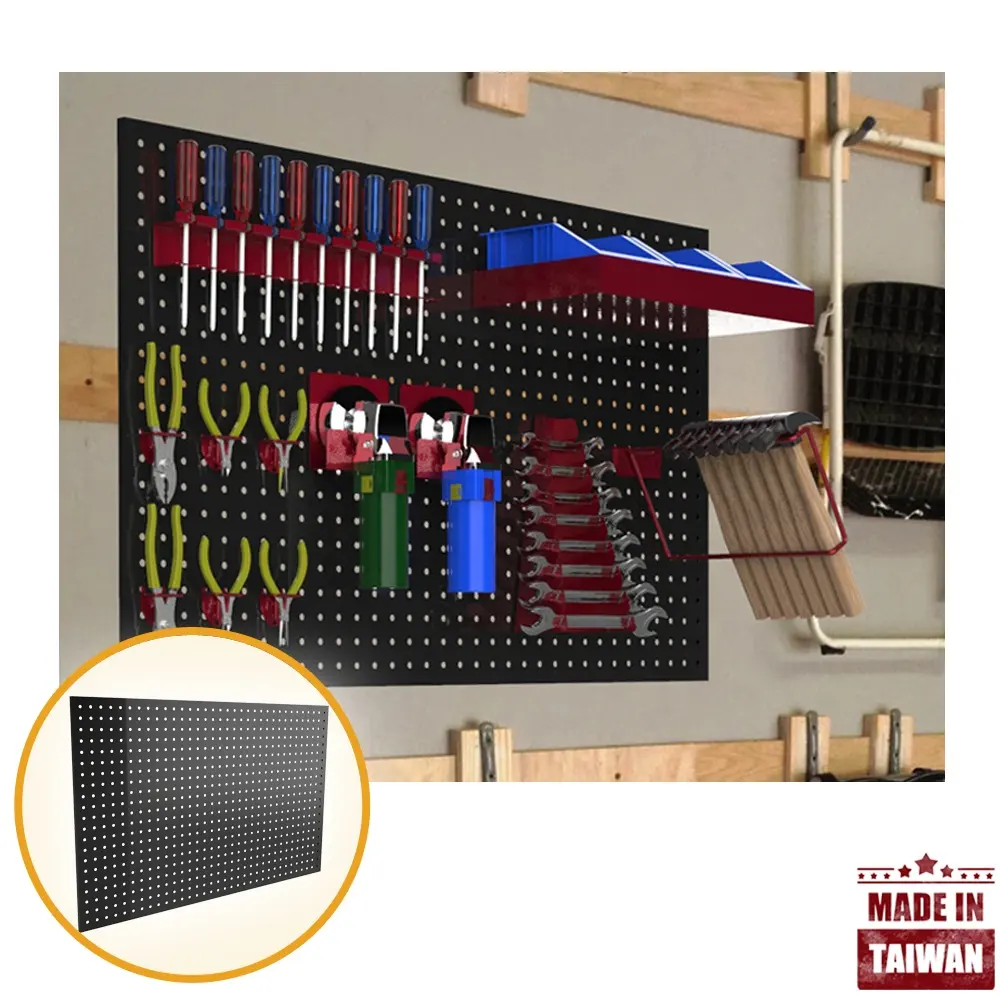 Großhandel kunden spezifische Regale einseitige Handwerkzeug Wand Peg board Display Rack