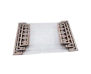 ชุดถาดเสิร์ฟ 3 ชิ้น งานฝีมือคุณภาพ ไม้สีน้ำตาล ประดับอะคริลิก ลายอินเลย์  สไตล์อาหรับ ของขวัญรอมฎอนและอีด  ทำจากไม้กระถินเทศ  ประดับมุก - Product Image 1