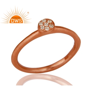 Bague en pierre précieuse topaze blanche, bijou, plaqué or Rose 18k, en argent Sterling, fait à la main, vente en gros, - Product Image 2