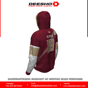 Conçu sur mesure hommes Sport français polaire sweats à capuche sweats hiver Gym Fitness utiliser ODM approvisionnement équipe Logo lettre sublimée - Product Image 5