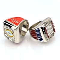 Bague de luxe en diamant pour le Sport, anneau en métal plaqué or, personnalisés, pour réédition des événements, accessoire pour les jeunes
