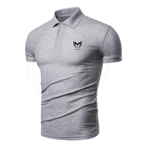 T-shirt polo en polyester 100% coton pour homme, motif uni, grande taille, tissu tricoté fabriqué au Pakistan - Product Image 2