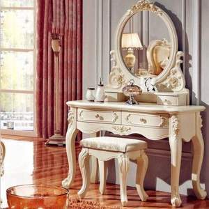 Bedroom Furniture Vanity Modern Corner <b>Dressing</b> <b>Table</b> With <b>Mirror</b> From Indonesia - Product Image 3