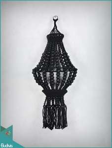 Lustre en macramé produit à la main, lanterne, luminaire décoratif pour mariage Boho, abat-jour, Art fait à la main, qualité et meilleur prix, BOHO002 - Product Image 2