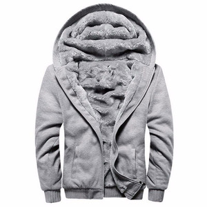 Veste zippée pour homme avec logo personnalisé, veste thermique en laine pour homme, sweat-shirt à fermeture éclair décontracté d'automne, vente en gros de sweat-shirts à fermeture éclair pour homme, streetwear - Product Image 3
