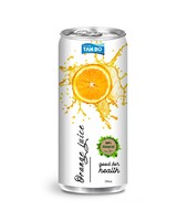 Marque de jus de fruits en aluminium mince, boisson naturelle douce, oem 250ml, NFC, bali, orange, 1 pièce