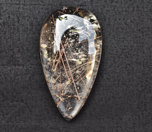 หินอัญมณีสีทอง Cabochon Rutile ควอตซ์คู่ Cabochon ควอตซ์พลอยหลวม Cabochon - Product Image 3