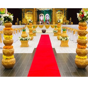 Décoration de mariage indienne du sud, pots chories, fibre de verre, moderne, léger, taille personnalisable, décoration de passerelle de mariage - Product Image 1