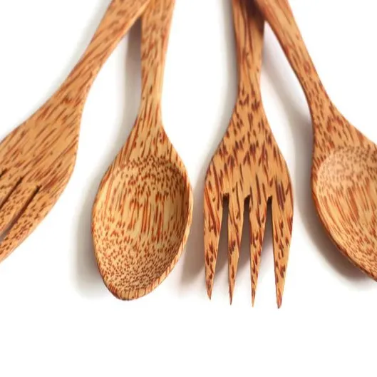 Forchette e cucchiai in legno di cocco/per la vita fresca