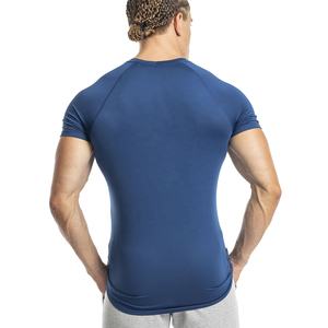 Gym personnalisée Muscle Fit Fitness t-shirts Sport course Compression débardeurs Fitness couche de base entraînement à manches courtes t-shirt pour hommes - Product Image 2