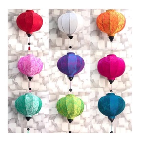 LINTERNA DE PAPEL VIETNAMÉS COLGANTE CILINDRO DE TELA DE SEDA IMPERMEABLE PARA EXTERIOR PARA DECORACIÓN 99GD - Product Image 6