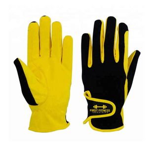 Nouveaux gants d'équitation d'hiver chauds Gants en cuir blanc et noir bon marché avec logo personnalisé pour l'équitation - Product Image 4