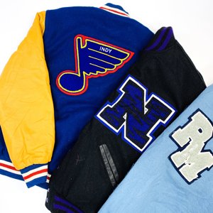 Classic Wool <b>Waterproof</b> Windproof Thick Unisex <b>Winter</b> Varsity <b>Jacket</b> with Polyester Filling - Product Image 4