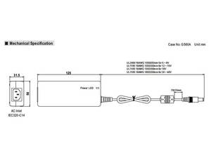 Giá Cả Tốt Đẹp Meanwell GST60A12-P1J 12V 5A 60W AC-DC Công Nghiệp Máy Tính Để Bàn Adapter - Product Image 6