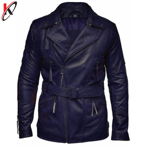 Chaqueta de Cuero de Oveja Auténtica para Hombre, Estilo Motero con Volantes Marrones Desgastados, Impermeable, Resistente al Viento y Transpirable, Personalizable - Product Image 3