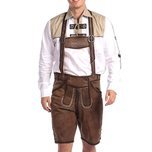 Lederhosen กางเกงขาสั้นเบอร์มิวดา,กางเกงขาสั้นแฟชั่นสไตล์บาวาเรียทำจากหนังฟอกฝาดสำหรับเด็กผู้ชาย - Product Image 5