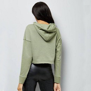 Sudadera corta con capucha de manga larga para mujer, Jersey de punto, Tops, ropa para mujer - Product Image 2