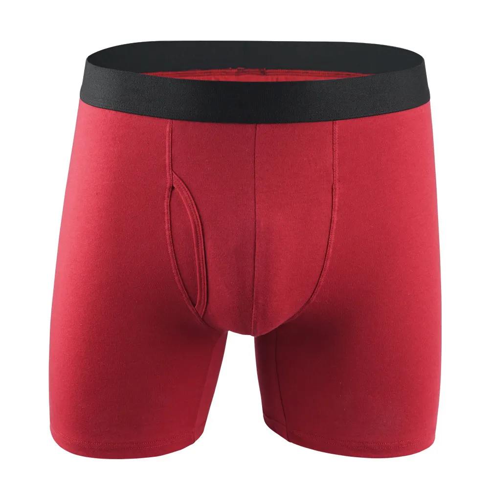 Celana dalam pria katun spandeks nilon Boxer mulus In-stock celana dalam pria