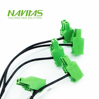 Terminal Pluggable Navitas TF-316L Red Ring Eyelet, Blok Kabel Elektronik Sudut Kanan, Konduktor Tembaga Berlapis PVC, 300V