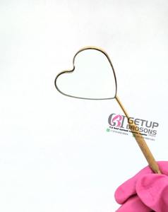 Nouveau style miroir de poche lumineux en acier inoxydable avec logo personnalisé pour extensions de cils, design cœur en diamant plasma doré, outils de beauté - Product Image 1