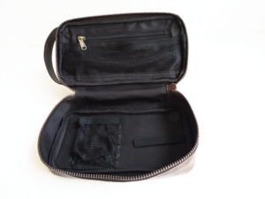 กระเป๋าเครื่องแป้งหนังควายแท้แบบปรับแต่งได้กระเป๋าขนาดเล็กสำหรับใส่อุปกรณ์อาบน้ำในการเดินทางสีน้ำตาลแบบชนบท - Product Image 3