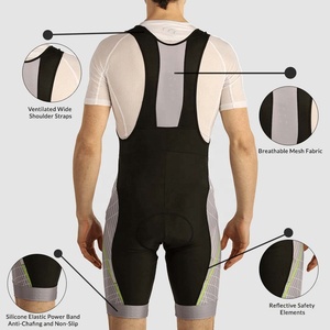 Pantalones Cortos de Ciclismo de Carretera para Hombre PIHA SPORTS, con Tirantes y Acolchado, con Características de Seguridad, Excelente Rendimiento - Product Image 6